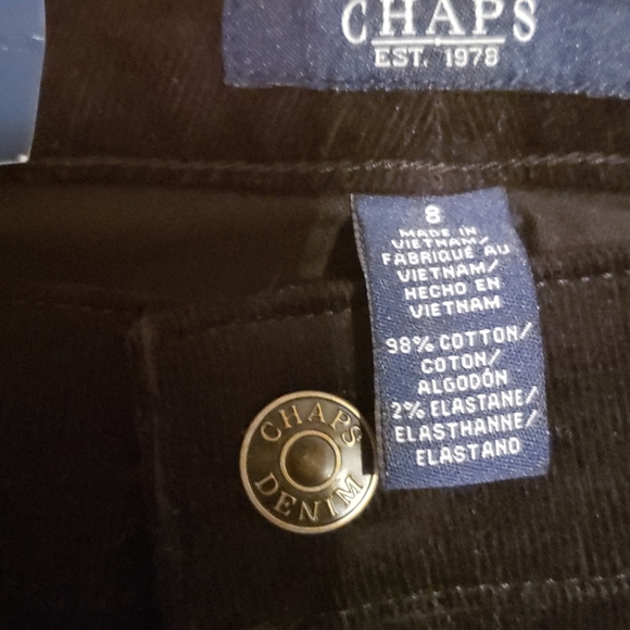Chaps black velvet pants - Picture 4 of 4